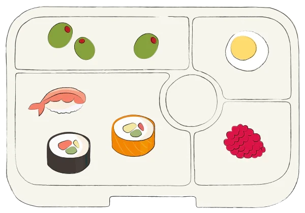 Yumbox Tapas madkasse med 5 rum